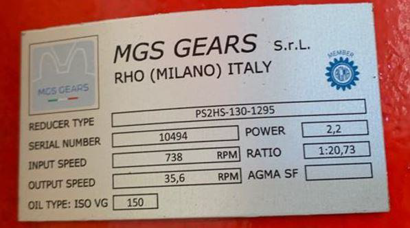 Gearbox Pendular MGS PS2HS-130 Comando Nastro for Italcement
