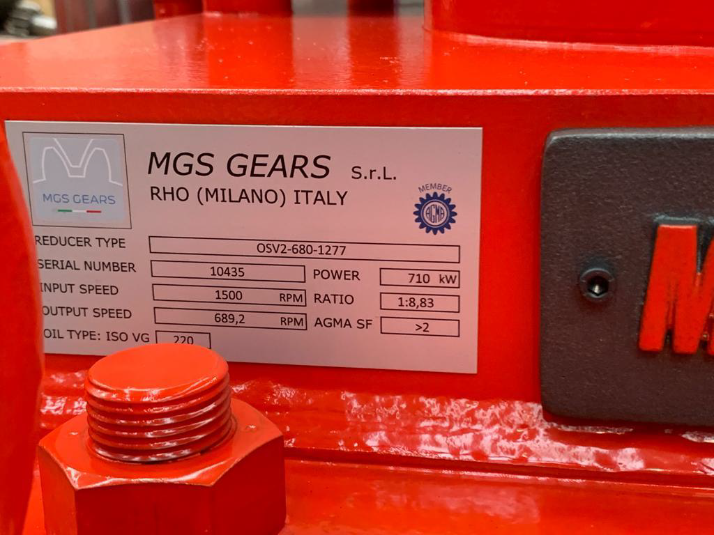 Gearbox OSV2-680-1277 pulper command for Cartiera del Chiese