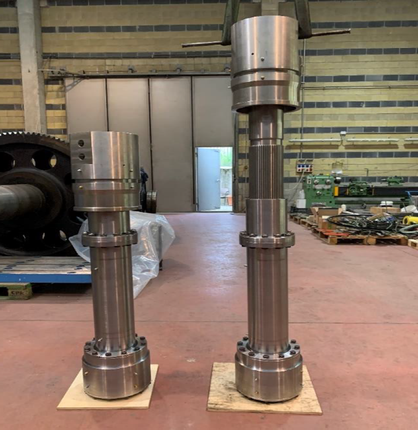 Telescopic extensions with teeth for rolling mill for Vinton Steel in Mexico